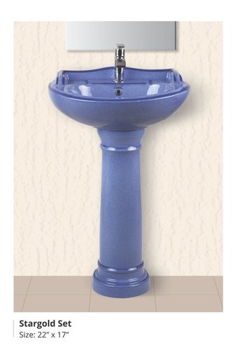 Blue Ceramic Wash Basin