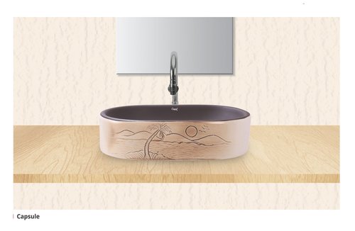 White Capsule Wash Basin