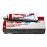 Quadriderm Cream - 15g Tube, White, Anti-bacterial, Anti-fungal, Anti-inflammatory, Dermatological Use, Skin Healing