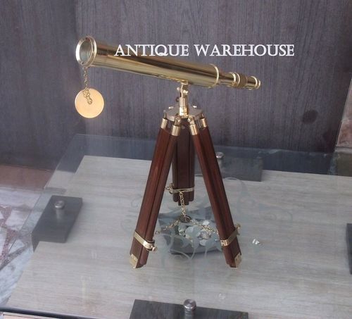 Single Barrel Brass Pirate Telescope Scope