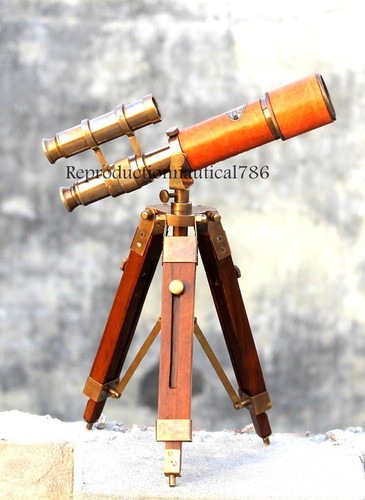 Antique Marine Solid Brass Telescope Spy Glass
