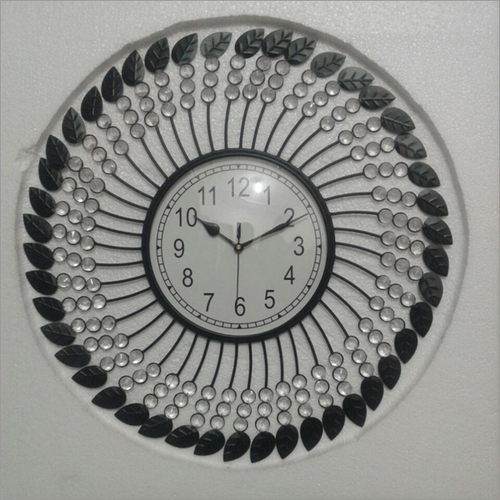 Round Black Diamond Wall Clock