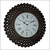 Metal Wall Clock - Metal, Round, Polished Finish | Customizable Designs, Legible Numerals, Decorative Accent for Any Space