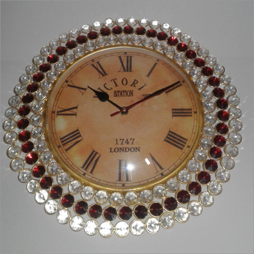 Yellow Iron Antique Clock