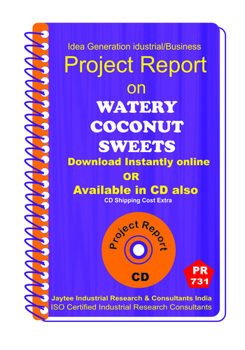 Watery coconut Sweets manufacturing eBook