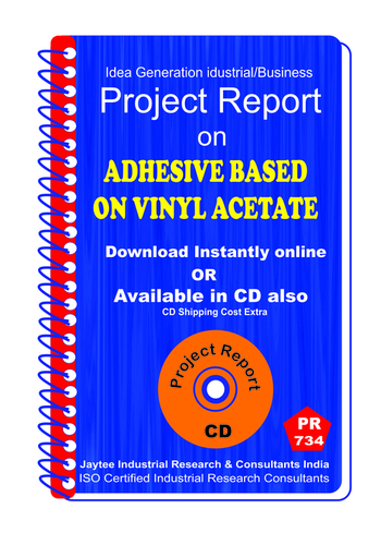 Adhesive Based on Vinyl Acetate manufacturing eBook