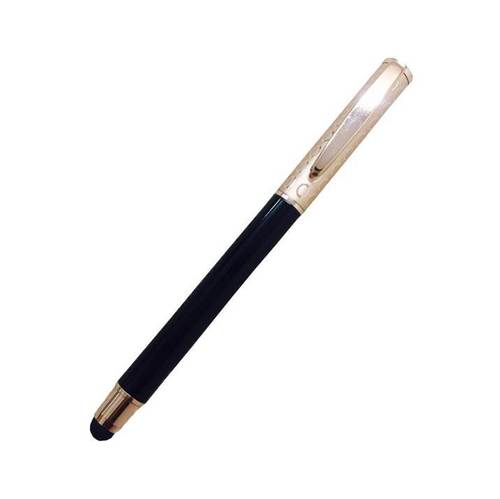 Stylish Black Shining Cap Rose Gold Pen