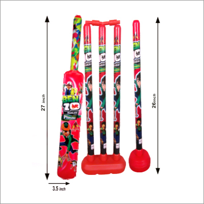 BEN-20 Complete Cricket Bat Set - Durable Plastic, 27 Inch Height, 3 Inch Width | Fun Indoor & Outdoor Play, Designed for Kids 5-8 Years