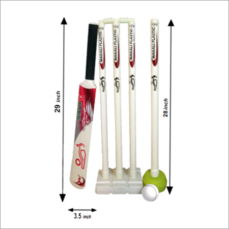 Makali Complete Cricket Bat Set - Plastic, 29 Inch, Size 5 | Lightweight Design, Attractive Print, Includes Bat and Ball