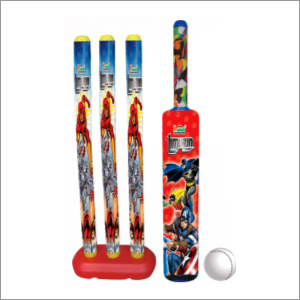 LIMUZIN CRICKET BAT SET - Plastic, Bat Height 24 Inch, Bat Width 3 Inch, Wicket Height 21.5 Inch | Lightweight, Durable, Designed for Kids Ages 4-6