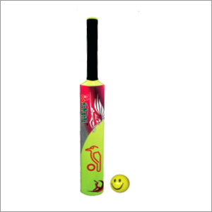 Cricket Bat & Ball - Plastic Material, 29 Inch Bat Height, Size 5, Set Includes 1 Bat & 1 Ball, Attractive Print for Outdoor Play