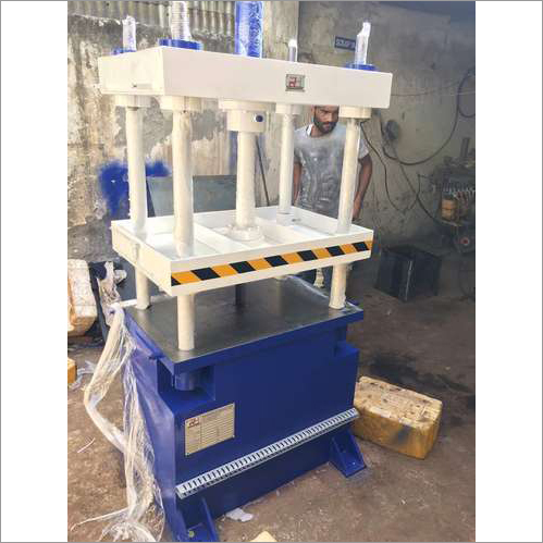 Pillar Type Hydraulic Press Machine - Steel, Adjustable Pressure | Durable Build, High Precision, Versatile Use, Easy Operation, Increased Output, Blue