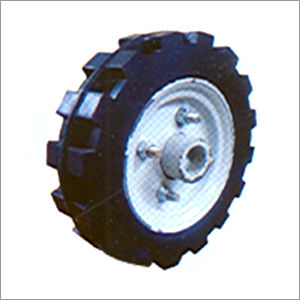 Rubber Industrial Wheel - 8x2 Inches, Load Capacity 100 Kgs | Painted Finish, Width 20-40 mm