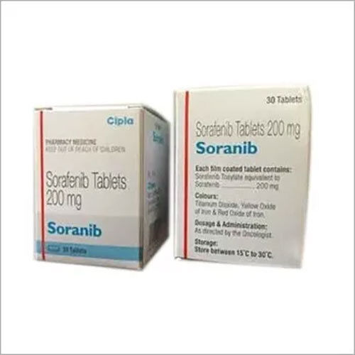 Soranib Sorafenib Tablet - 200 mg Sorafenib Tosylate , Anti-Cancer Formulation for Advanced Renal Cell and Liver Cancer Treatment, 120 Tablets per Bottle, Normal Fermentation Smell, 12 Months Shelf Life, Store in a Dry Place