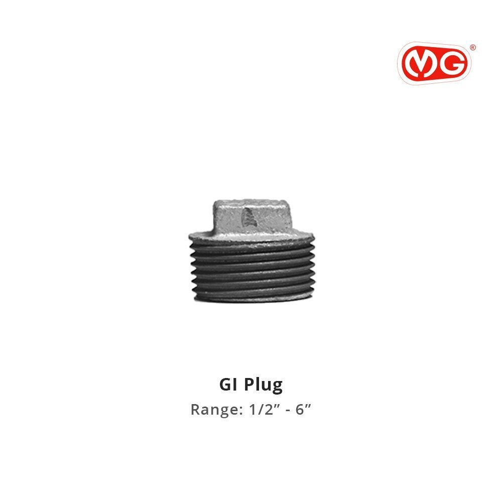 GI Plug 1/2" - Brass Material, Rectangular Shape, Socket Joint Connection | Size: 1/2", Standard: IS 1879