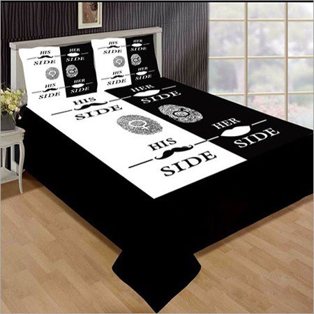 White And Black Designer Bed Sheets