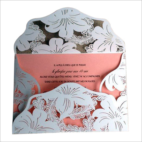 Laser Cut Wedding Invitation Card