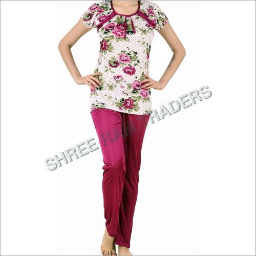 Ladies Floral Print Night Suit