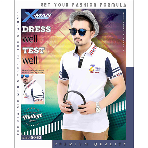 Mens Half Sleeve Collared T-Shirt