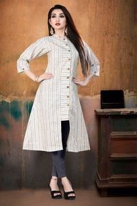 White Ladies Trendy Kurtis
