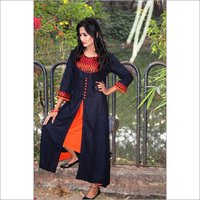 Ladies Pakistani Kurti - Cotton, Available In Sizes M, L, Xl, Xxl, Color: Black | Lightweight, Plain Pattern, Ideal For Festive Occasions And Parties