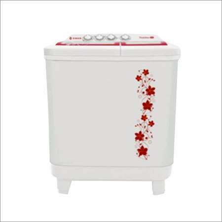 White Printed Washing Machine