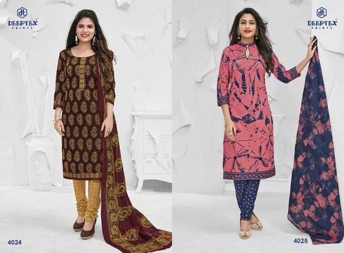 Salwar Kameez Cotton Printed With Printed Duppata Dress Material Miss India