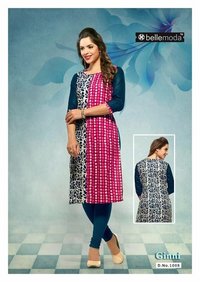 Flower printed Ginni Cotton rayon dress material