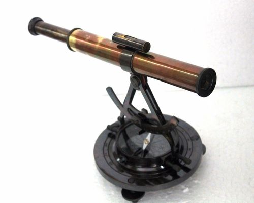 Antique Brass Compass Alidade - 8" | High-Quality Brass, Retro Dull Finish, Classic Marine Collectible