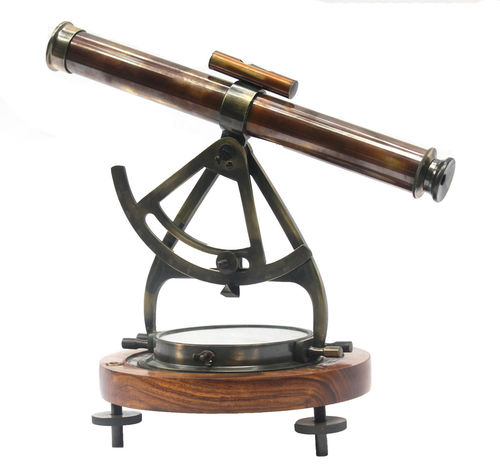Big Brass Alidade Compass Antique Decor