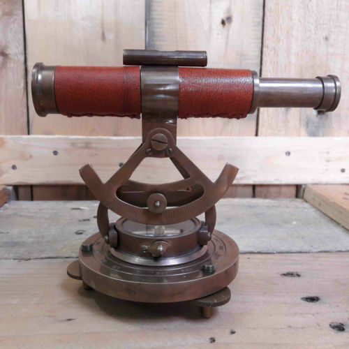 Brass Leather Alidade Compass