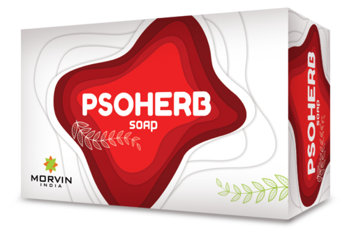 Psoherb Soap - Herbal Ingredients, 7.5 pH Level, Solid Form | Heals Psoriasis Scars, Controls Skin Irritation, Promotes Healthy Glowing Skin
