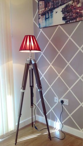 Wooden Lamp Handmade Nautical Tripod Lamp