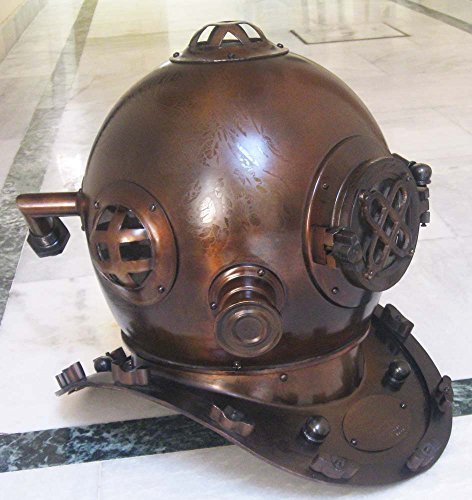 U.S. Navy Diving Helmet - Brass Construction | Mark "V" Design, Classic Vintage Style
