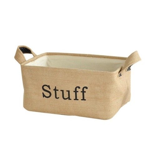 Brown Jute Storage Bin