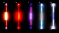 Spectral Gas Tubes - 20 Cm Size, 12 Volt Multicolor | Lightweight 88 Grams Design