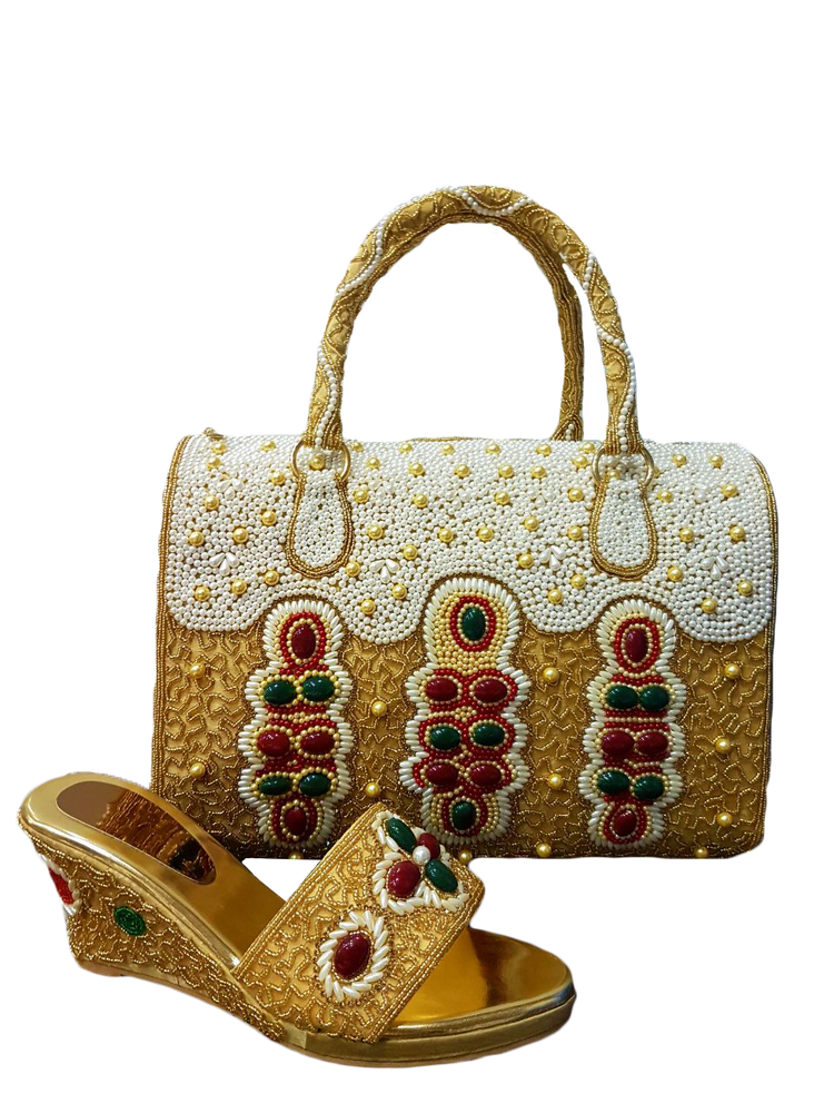 Latest design party wear matching Bag & Shoe for woman