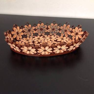Handmade Paper Quilling Basket
