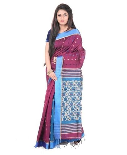 Magenta Handloom Cotton Saree