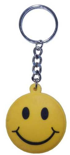 Smiley Rubber Keychain