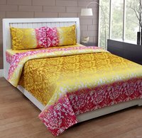 Woolen Bed Sheets - 100% Cotton, 152 X 203 X 38 Cm, Attractive Prints In Vivid Color Combinations, Machine Washable, Quick Dry, Soft Cozy Feel