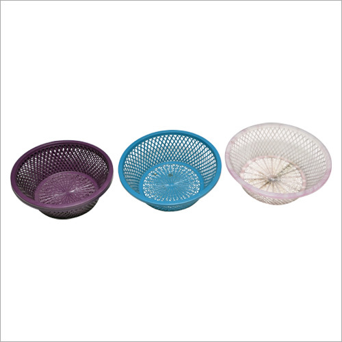 Durable Round Plastic Basket Size: 6 By 3 Inches (Approx)