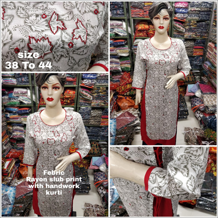 Ladies Kantha Print Kurti Ladies Kantha Print Kurti