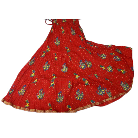 Ladies Red Printed Skirts