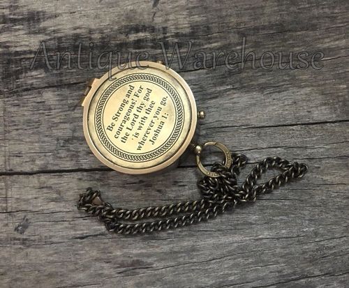 Antique Brass Compass - 2 Inch, Brown Antique Finish | Unique Design with Working Mechanics, Perfect for Travelers and Nautical Collectors