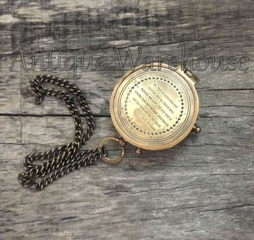 Maritime Brass Compass With Chain