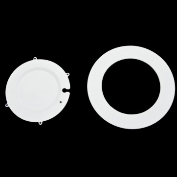 Housing Of Led Slim Panel Round 6 Watt - Plastic, 110mm Diameter, 10mm Thickness, White Color | 6-Watt Power, Durable Material, Easy Install, Energy Efficient, Round Slim Design