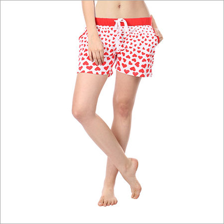 Semantic Women'S Cotton Casual Shorts Heart Print Age Group: 1828