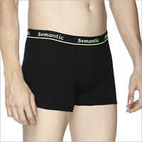 Semantic Men's Black Cotton Solid Trunks Innerwear - Age Group: 18 Above