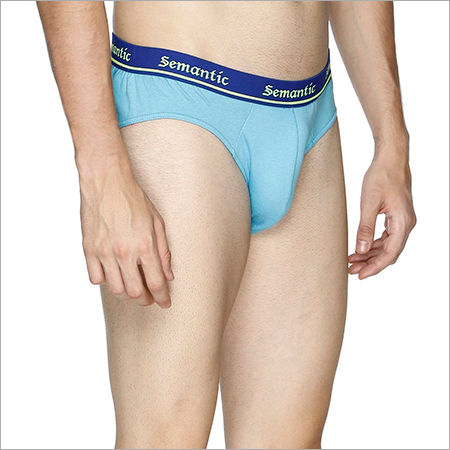 Light Blue Men'S Cotton Solid Briefs Innerwear With Designer Fancy Waistband Age Group: 18 Above